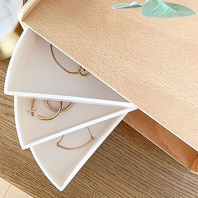 Makeup Organizers Creativity Jewelry Organizer Box 3-Layer Jewelry case for Women Wood Display Case Bracelet Necklace Ring Storage Organizer Jewelry Case (Color : Black)