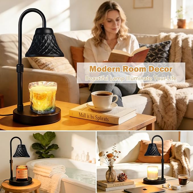 Adjustable Candle Warmer Lamp with Timer: Mothers Day Gifts Lamp fits All Candle Jar Home Decor - Wax Warmer for Scented Wax - Birthday Gifts for Women
