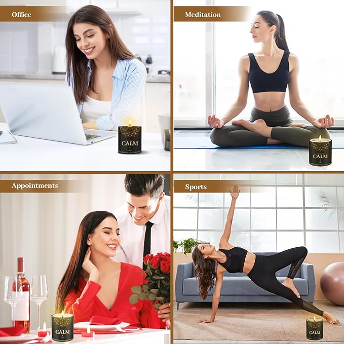 WarmEmbrace Scented Candles, 9 Oz Candle Sets for Home, Office, Meditation, Yoga, Candle Set for Women & Men, Mother's Day, Birthday, Christmas, Anniversary Present (2 Pack, Lavender & Vanilla)