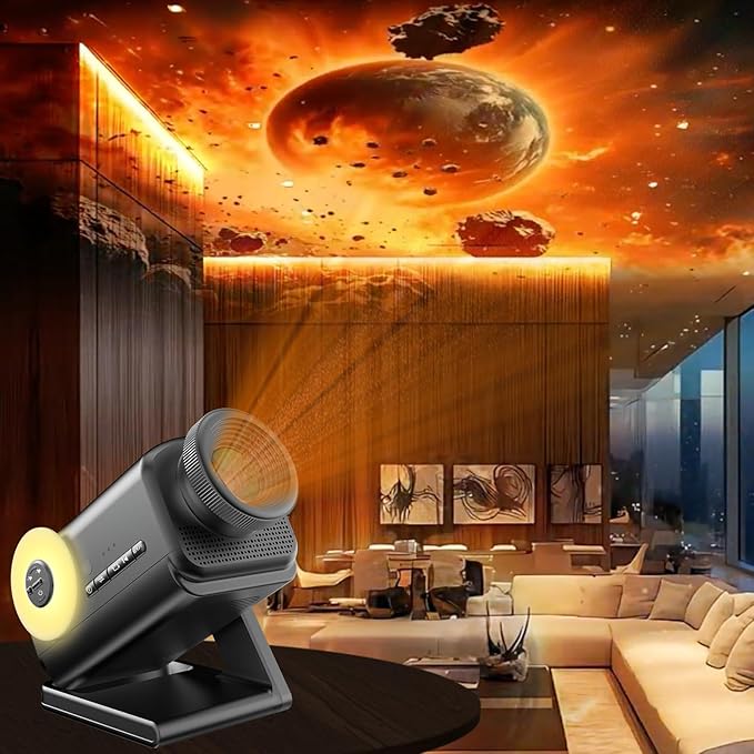 Planetarium 3D Galaxy Projector, Built-in 60 Scene Modes, with Bluetooth Speaker & Remote Control, Star Projector Light for Living Room Bedroom, forr Gifts for Kids, Adult（Telescope Black）