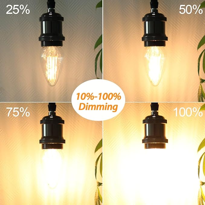 BRIMAX F15 8W Led Porch Light Bulb Outdoor,E26 Medium Base LED Post Bulb 75W-80W Equivalent,Dimmable 2700K Warm White with Wrinkle Glass,for Ceiling Fan and Lantern Lamp,4 Pack