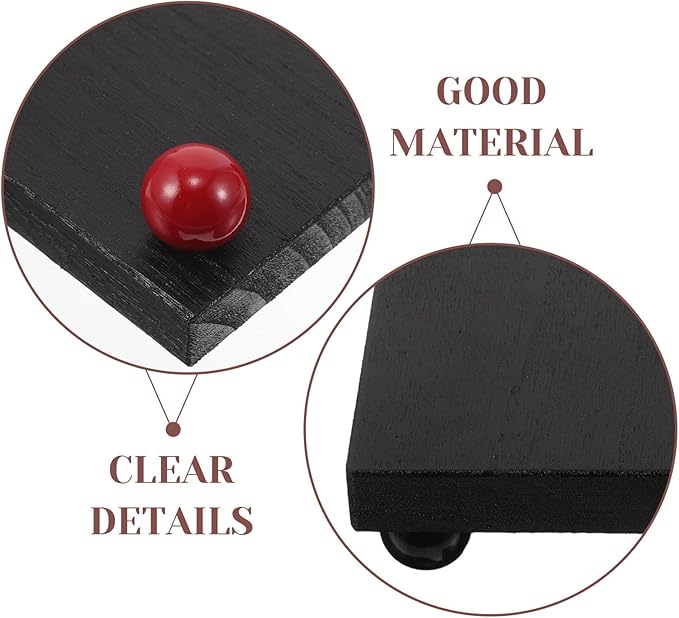 Wooden Vanity Tray for Dressing Table Medium Black Rectangular Perfume Organizer and Makeup Storage Tray for Bedroom Countertop Decor