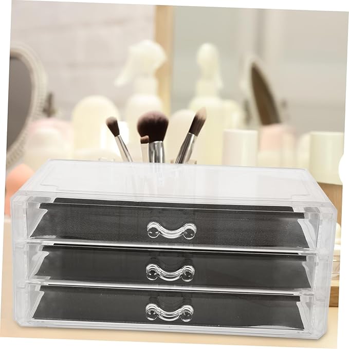Beaupretty Acrylic Nail Art Storage Box Drawer Makeup Organizer Tiered Manicure Accessory Container for Salon Use Nail Decoration Holder