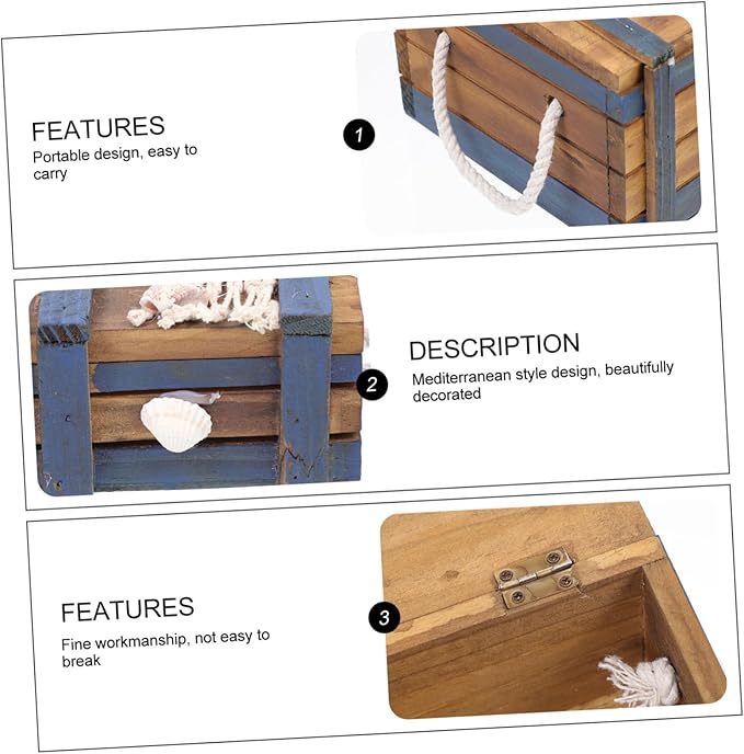 Ipetboom 3pcs Retro Vintage Jewelry Box Storage Box Wooden Makeup Organizers for Home Travel