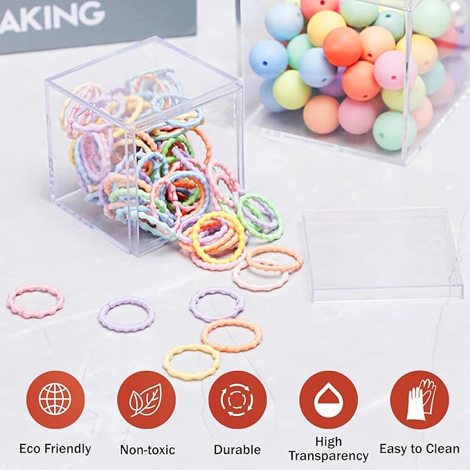 16 Pcs Clear Small Acrylic Box Plastic Acrylic Square Cube with Lid, 2.36×2.36×2.36 inches Gifts Box Storage Containers Display Box for Cosmetics, Jewelry, Party Favors, Makeup, and Tiny Item