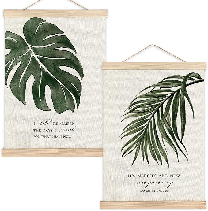 RYYCDOI Tropical Palm Tree Beach Poster, Palm Tree Wall Art, Coastal Tropical Wall Decor, Beachy Wall Decor for Home Bedroom Living Room, 12x16 Inches Set of 2
