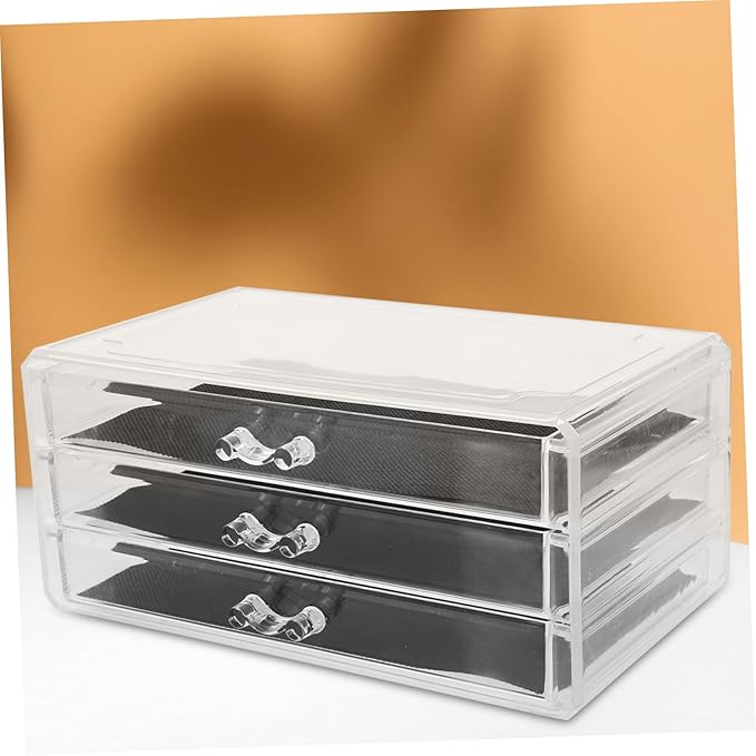 Beaupretty Acrylic Nail Art Storage Box Drawer Makeup Organizer Tiered Manicure Accessory Container for Salon Use Nail Decoration Holder