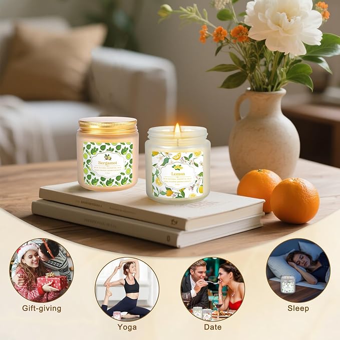 YOROXRG 24 Pack Scented Candles with Added Natural Essential Oils, 3.5oz, Suitable for Various Festivals, Parties, Yoga, and Home Scene