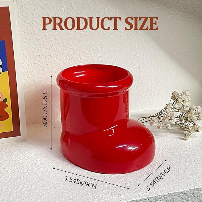 Cute INS Style Shoe-Shaped Multi-Functional Storage Bin, Decorative Organizer for Stationery, Cutlery, Makeup Brushes – Perfect for Desk, Bathroom, or Kitchen Décor, Ideal Gift Idea