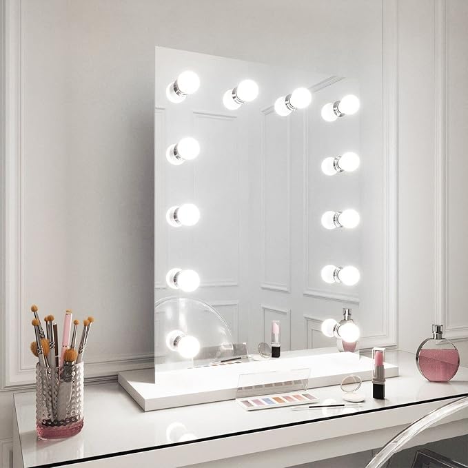 Flaspar G25 LED Vanity Light Bulbs, 100W LED Globe Bulb Equivalent, 9W Vanity Bulbs for Bathroom, 5000K Daylight White 900LM, E26 Base Round Makeup Mirror Bathroom Lights Bulb Décor Lighting, 4 Pack