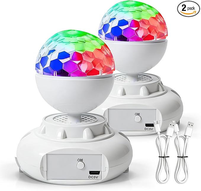 2 Pack Rechargeable Rotatable Star Light Projector, Galaxy Projector, 1200mAh Battery, Suitable Bedroom Decoration, Party, Birthday, Mood Night Light, Room Decor (White)