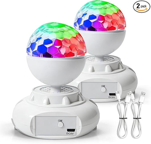 2 Pack Rechargeable Rotatable Star Light Projector, Galaxy Projector, 1200mAh Battery, Suitable Bedroom Decoration, Party, Birthday, Mood Night Light, Room Decor (White)