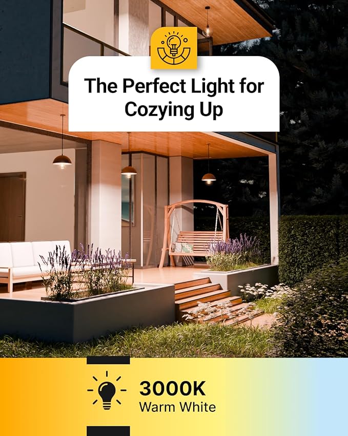 Sunco 6 Pack Dusk to Dawn LED Outdoor Lights Bulb, ST64 Edison Style Automatic Light Sensing Bulbs, 800 LM, 7W (60W Equivalent), ST19, 3000K Warm White, E26 Base UL