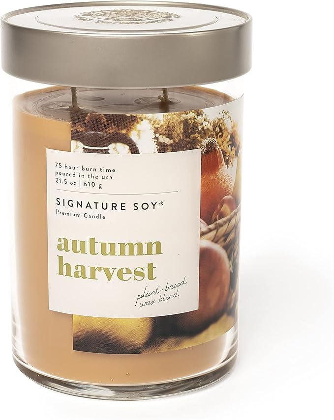 Signature Soy Lidded Autumn Harvest Scented Candle Extra Large Jar