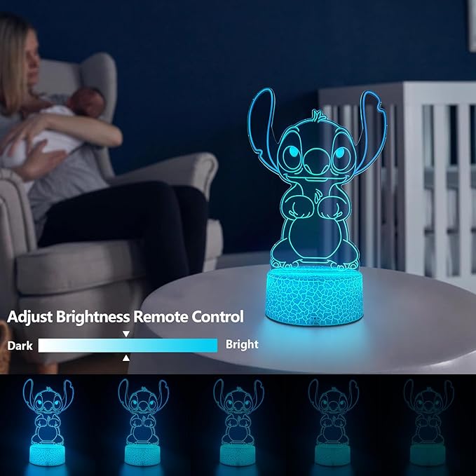 AIHYING Cool Night Light,16 Color Night Light,3D LED Lamp with Smart Remote Control,Boy Gifts for Children's Room Decoration,Christmas Holiday Gifts