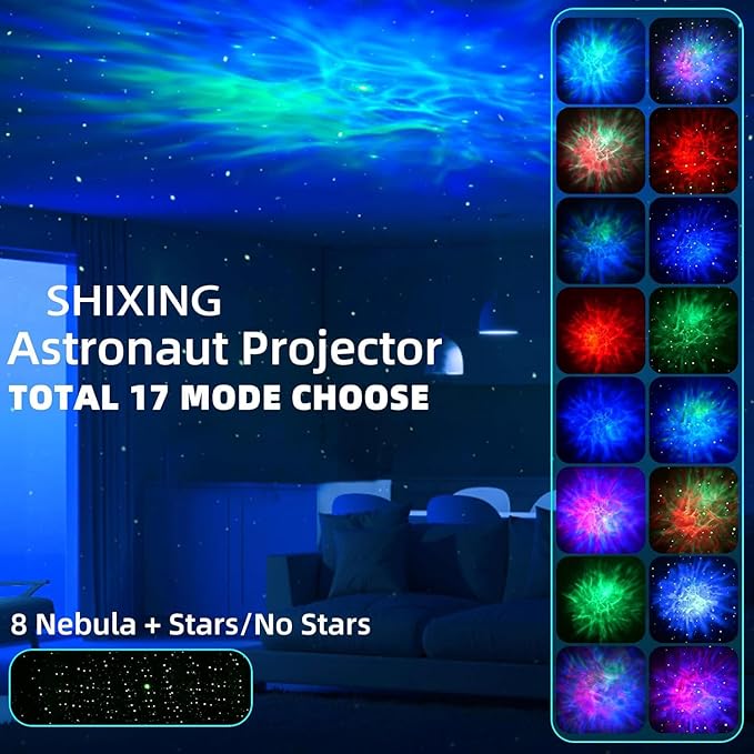 Astronaut Galaxy Projector LED Night Lights for Kids,Nebula Ceiling Lamp Star Light Nightlight Kids for Room Deco with Timer and Remote