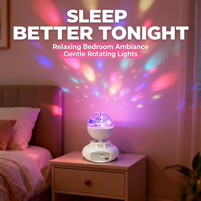 2 Pack Rechargeable Rotatable Star Light Projector, Galaxy Projector, 1200mAh Battery, Suitable Bedroom Decoration, Party, Birthday, Mood Night Light, Room Decor (White)