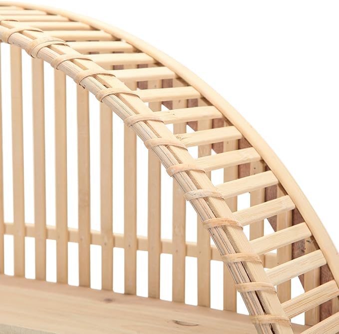 Rattan Wall Shelf 3 Tier Boho Wall Mounted Shelf Farmhouse Handcraft Round Floating Shelf Display Rack Storage Circular Hanging Shelf for Livingroom Home Decor