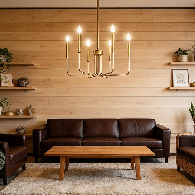6pcs Acrylic Decorative E12 LED Light Bulbs 5w Equivalent 30 watt, Unique Fancy Light Bulb Warm 3000k,Non-dimmable Lightbulbs for Living Room Dining Room,150 Lumens (B024-Warm-3000k, 6pcs)