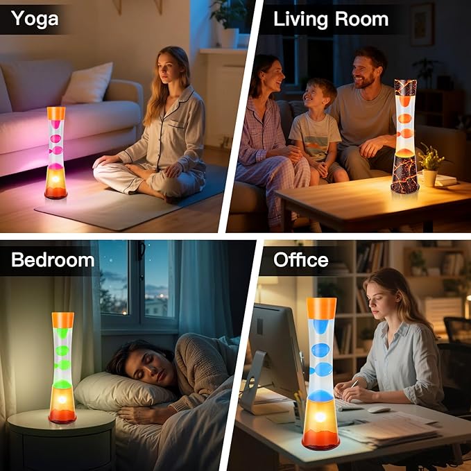 Sunset Liquid Motion Lamp, 15.5-inch Color Changing LED Lamp, Smart Timer Remote Controlled Mood Lighting, Sleep-Enhancing Atmosphere Night Light Christmas Gifts
