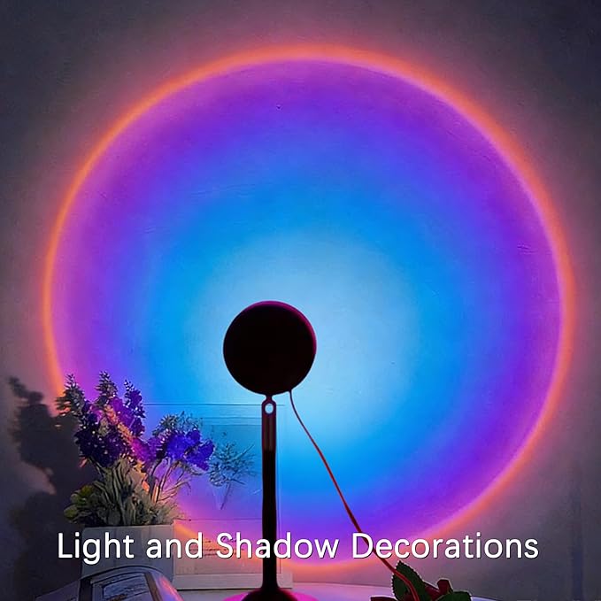 Sunset Lamp with APP & Remote Control,16 Colors Night Light 180° Rotation Rainbow 4 Modes Setting for Photography/Selfie/Party/Home/Living Room/Bedroom Decor, Gifts Women