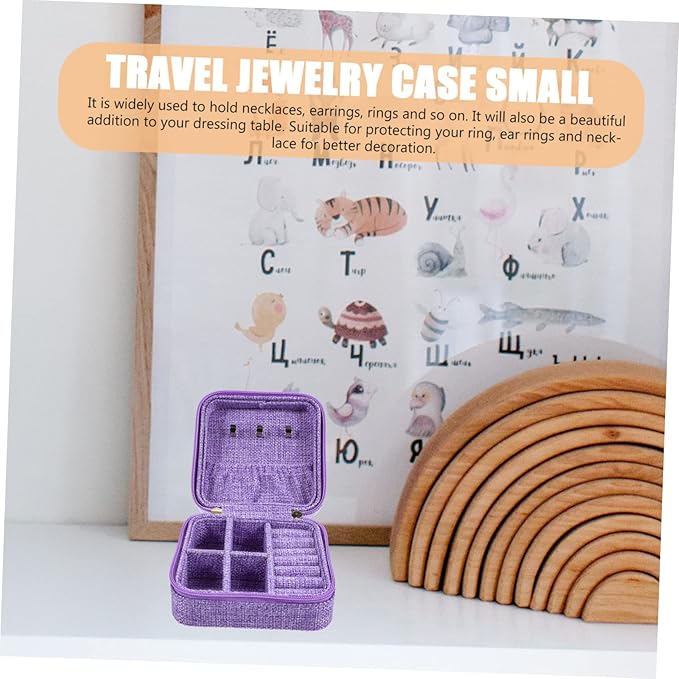 BESPORTBLE Travel Jewelry Organizer Box for Women Portable Earring Ring Holder Storage Case Dividers Small Cosmetic Organizer for Travel Jewelry Storage Box