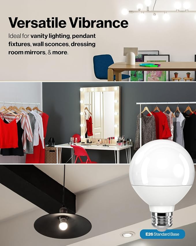Sunco 12 Pack G25 LED Light Bulbs, Globe Vanity Lights for Bathroom High Output, 1000 LM, 11W (100W Equivalent), 4000K Cool White, Dimmable, E26 Base, Round Frosted Decorative Bulb UL