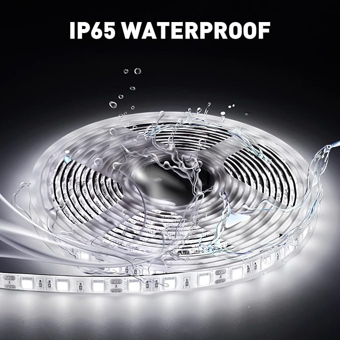 20ft LED Strip Lights 12V Waterproof, Marine LED Lights Ideals as Under Gunnel, Deck, Boat Interior Lights for Kayak, Jon Boats and Fishing Boats (White)