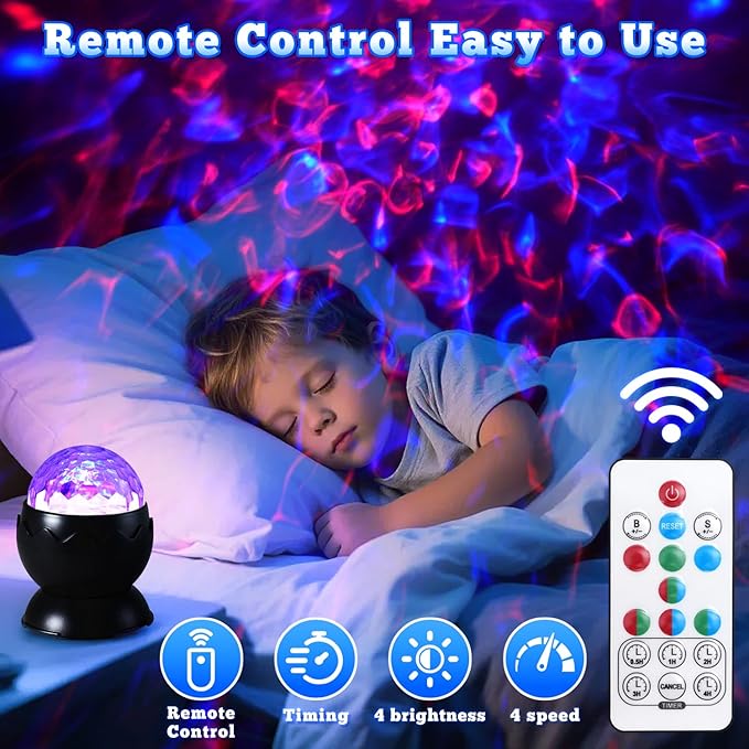 Galaxy Projector, Light Projector, Night Light Projector with Remote Control, Galaxy Light Projector, for Kids Adults, Bedroom, Home Theater, Christmas, Birthdays (Black)