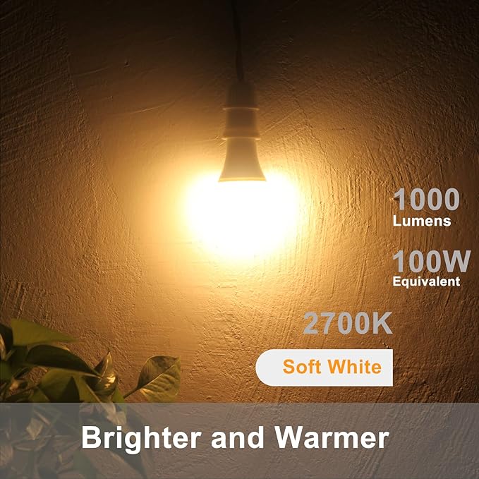 Qualilux Dusk to Dawn Light Bulbs, Auto On/Off Light Sensing LED Bulbs Outdoor, Soft White, A19 2-Pack, 12W 1000LM 75W Equivalent, HQ-H021