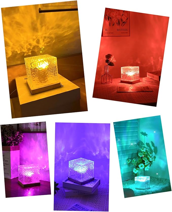 Ocean Wave Projector Light, 16 Color RGB Mood Light with Remote, 3D Water Ripple Night Light for Kids Room, Meditation, Yoga, Home Decor(2 Pcs)