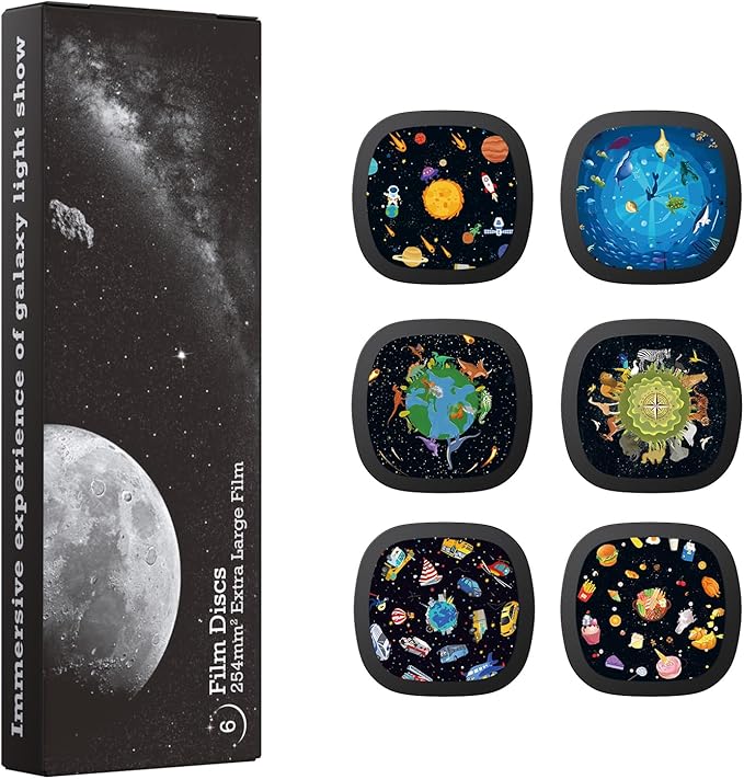 Galaxy Projector Disc – Ultra HD Projector Slide, Compatible Galaxy Projectors and Model SKE-TKQ01 & BL-DQY02 Projectors – 6 Disc Set