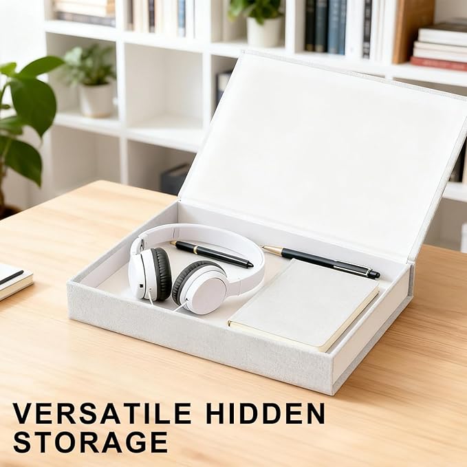 Elegant Decorative Books Boxes for Home Decor, Faux Books Storage Box Decor for Decoration, Aesthetic Books for Coffee Table, Modern Home Decor and Keepsakes (Style B)
