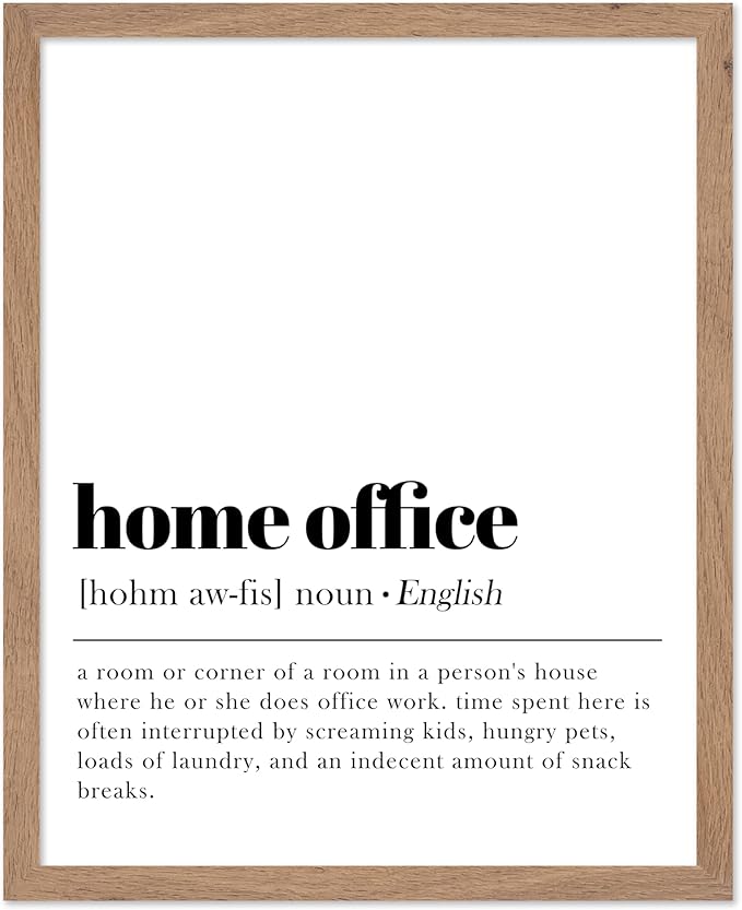 Poster Master Typography Poster - Retro Dictionary Print - Home Office Definition, Book Page, Funny - Gift for Colleague, Friend - Wall Decor for Home, Workplace, 8x10 Beige Framed