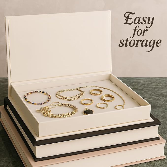 Aesthetic Decorative Books Set of 3 Decorative Coffee Table Books Bookshelf Decor Fake Book Storage Box for Home Décor Accents Photo Storage Keepsake Box