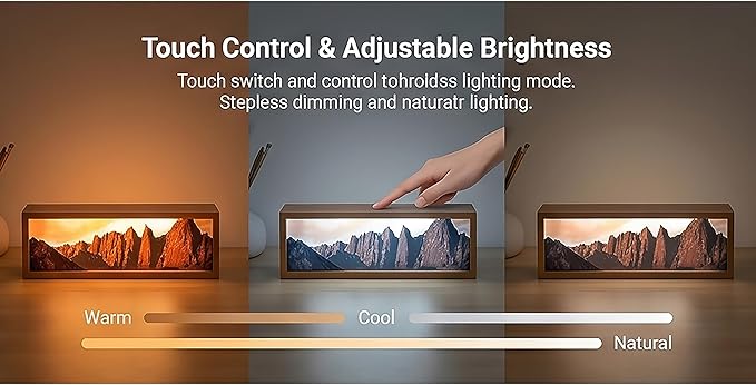 Mount Whitney in Sunlight Led Light Box 3 Layers of Acrylic Light Box Handmade Table Lamp for Room Decor Travel Gift (Mount Whitney in Sunlight)