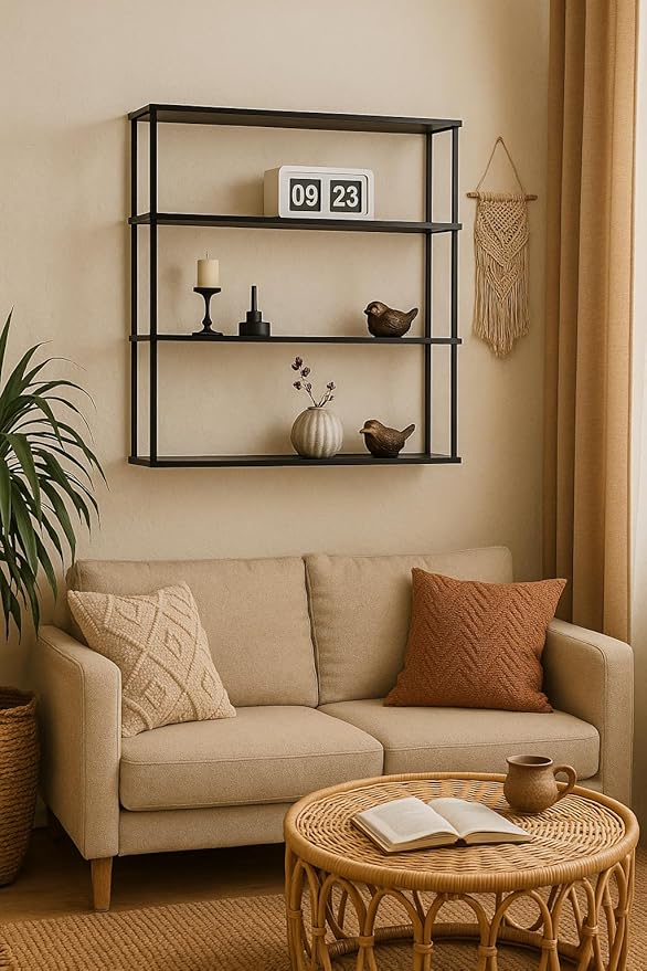 Mango Steam Wall-Mounted Steel Shelving Unit for Kitchen, Storage or Display Use - (36" H X 24" W X 6" D)