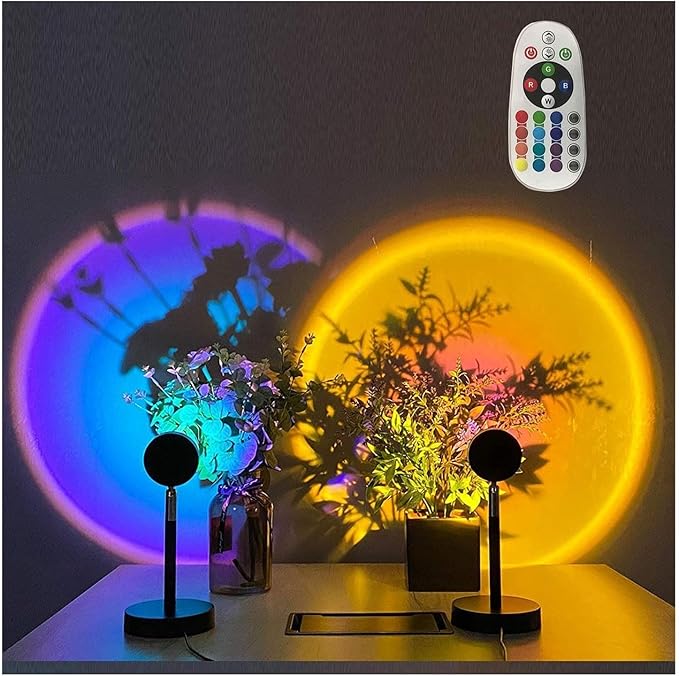 Sunset lamp Projector Sunset lamp Sunset Light, Dawn Light, Photography Atmosphere Light, Various Styles, Suitable for Living Room and Bedroom /336