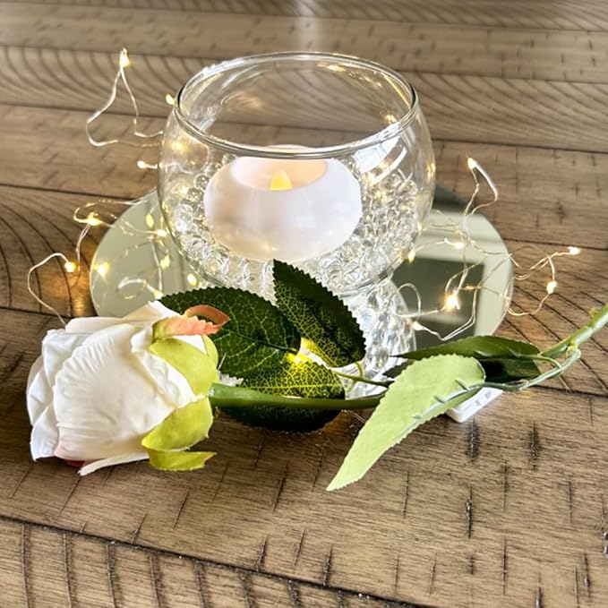 12PCS Round Mirror Centerpieces for Tables Decorations, 10" Acrylic Mirror Trays Plates for Centerpieces, Circle Mirror for Candle Plates Mirrors for Table Centerpieces Wedding Decorations