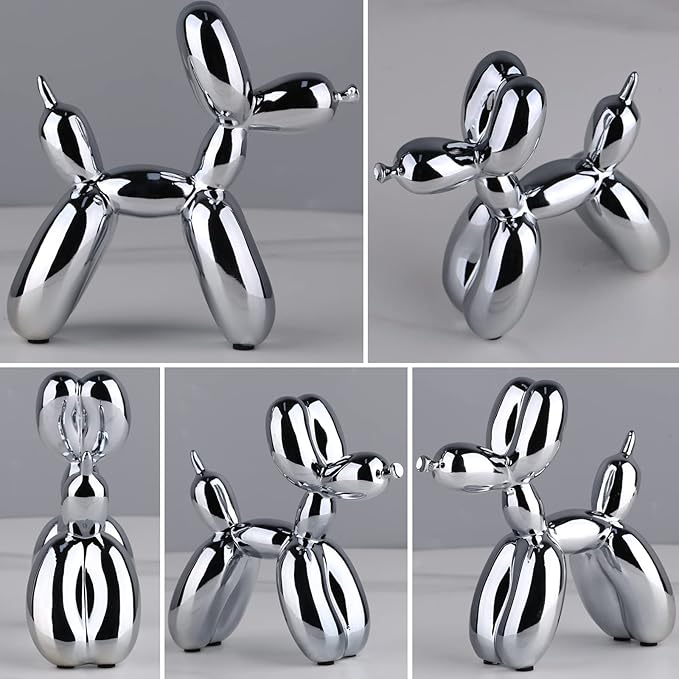 Green Balloon Dog Decor,Balloon Animal Preppy Room Shelf Decor,Cute Statue Home Decors,Office,Bedroom Modern Sculpture Desk Decoration,Green Decorations Gifts