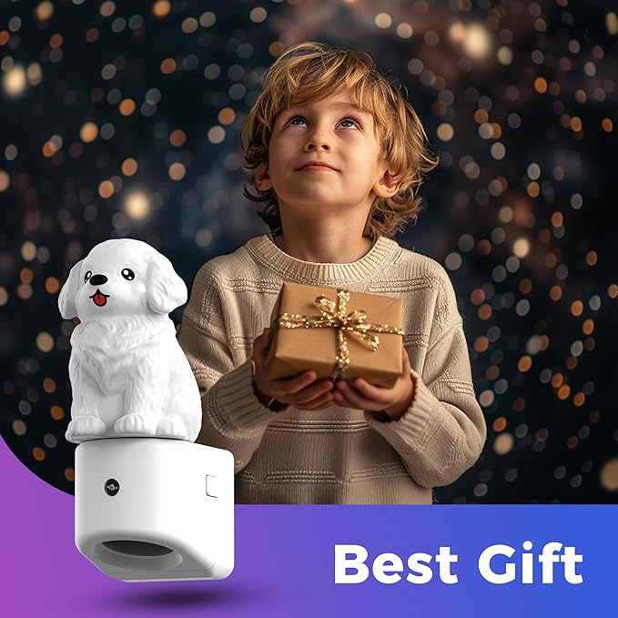 L LOHAS LED Night Light for Kids,3D Cute Puppy Night Lights,Golden Retriever with Dusk to Dawn Sensor, RGB+Soft White 3000K,Dog Night Light,Birthday Gift Nightlight for Kids, Room Decor