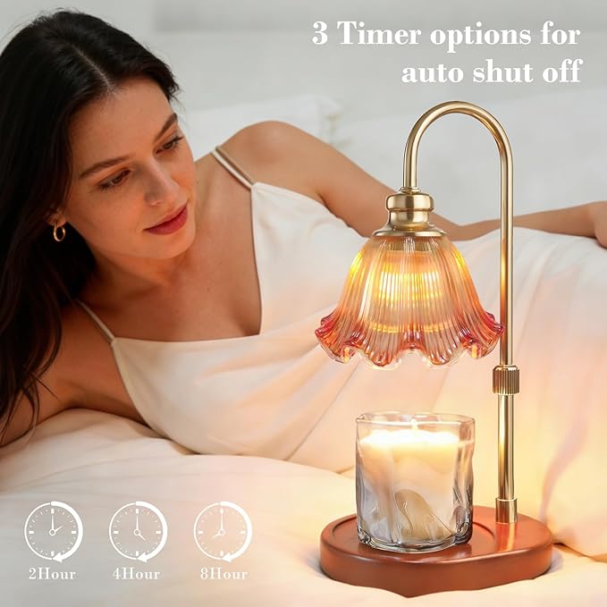 Banbanda Candle Warmer Lamp with Timer: Mothers Day Gifts,Birthday Gifts for Women, House Warming Gifts New Home Decor – Height Adjustable Candle Lamp