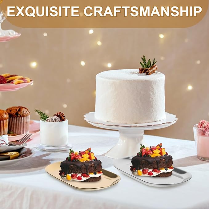 NUOBESTY 3pcs Oval Stainless Steel Jewelry Storage Tray Set – Thickened 18cm Metal Dresser Organizer for Home Decor, Makeup, Perfume, and Trinket Storage in Silver, Black, and Gold