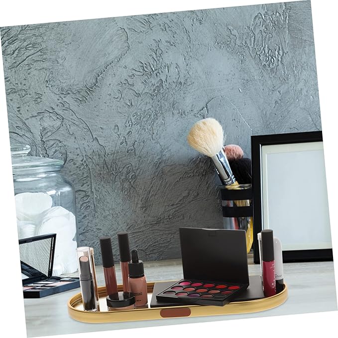Hemobllo Mirror Tray Jewelry Dish Organizer Makeup Organizer for Vanity and Storage