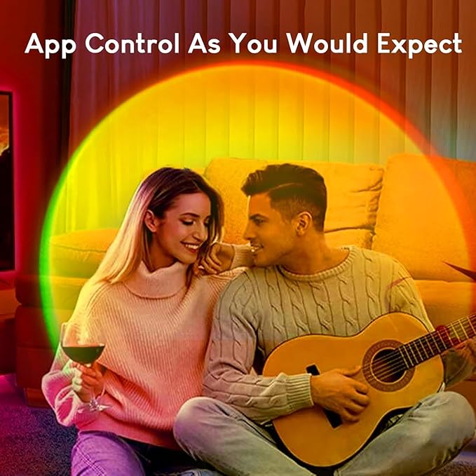 Sunset Lamp, Sun Light Projector for Aesthetic Room Decor,RGB Color Changing Night Light Mood Lighting for Bedroom,Gifts for Girl Kid Adults, 360°Rotation LED Light for Party TikTok Live Photography