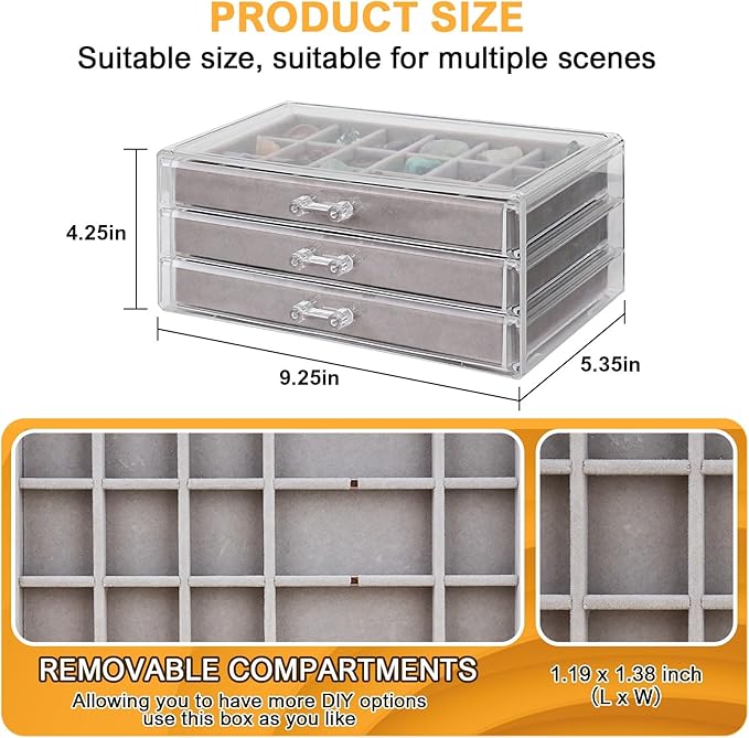 Rock Collection Box for Kids - Display Case for Collectibles - Storage and Display Shelf - Generation 2