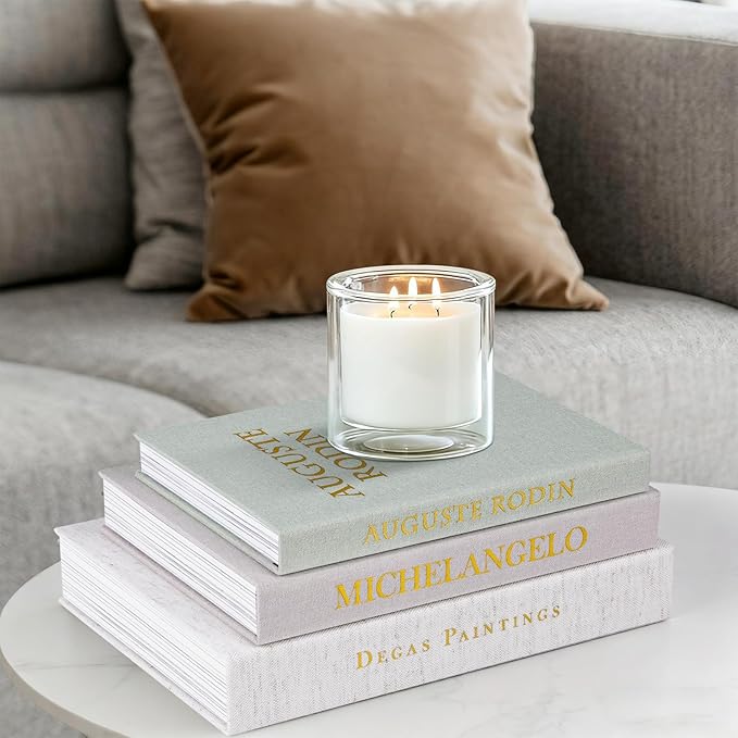XKDOUS 3 Pack Linen Decorative Books for Home Decor Gold Foil Cover Modern Faux Decor Book Aesthetic Coffee Table Books Hollow Keepsake Storage Box for Shelf, Decoration