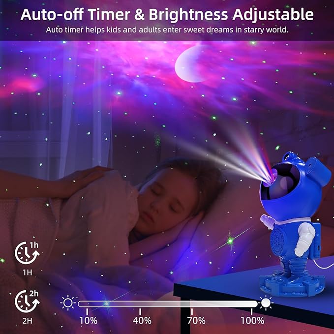 Galaxy Projector Night Light,Bedroom Decoration, LED Lights,Star Projector with Nebula Moon, Bluetooth, White Noise, Remote Control,Gift idea for Boys