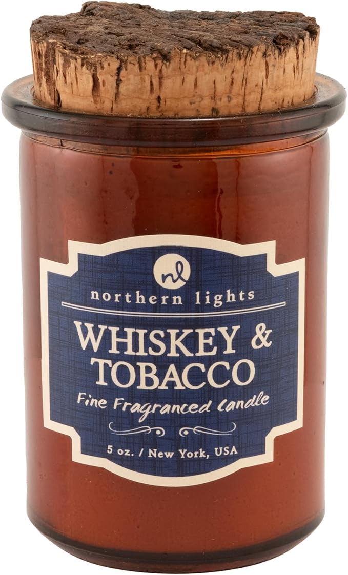 Northern Lights Candles - Spirit Jar Candles - Whiskey & Tobacco - 52601