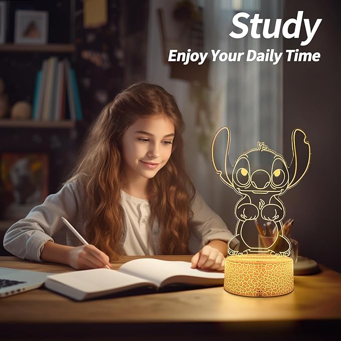 AIHYING Cool Night Light,16 Color Night Light,3D LED Lamp with Smart Remote Control,Boy Gifts for Children's Room Decoration,Christmas Holiday Gifts